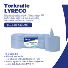 Torkrulle LYRECO 148,5m blå 6/fp - Primmeshiper