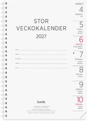 Stor Veckokalender 2027 refill