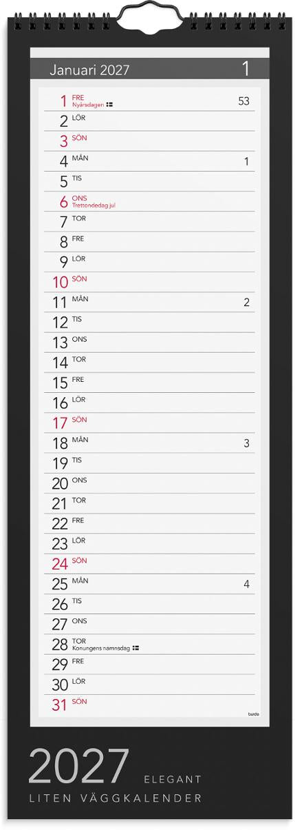 Väggkal Lilla Miljökalender Elegant 2027