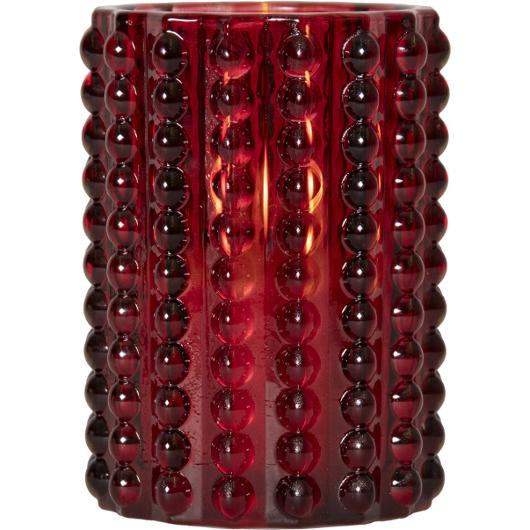 Glasklykta STAR T LED Dotty 12,5cm röd