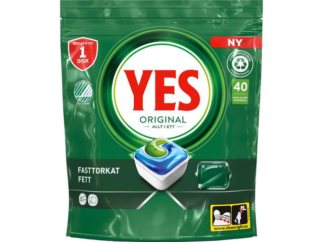 Maskindisk YES Original tabletter 40/fp - Primmeshiper
