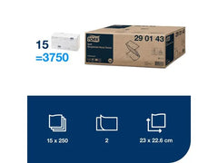 Handduk TORK Adv H3 2-lag vit 3750/fp - Primmeshiper