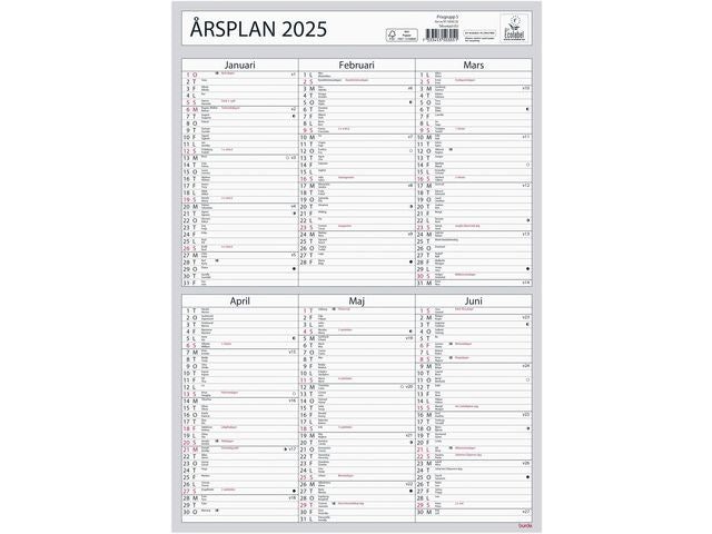 Väggkalender Årsplan 2025 - Primmeshiper