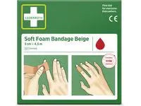 Plåster CEDERROTH SoftFoam 3cmx4,5m beig - Primmeshiper