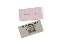 Biljettblock 1-100 rosa - Primmeshiper