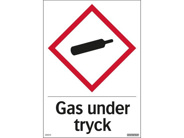 Skylt Gas under tryck 210x297mm - Primmeshiper