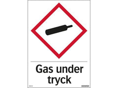 Skylt Gas under tryck 210x297mm - Primmeshiper