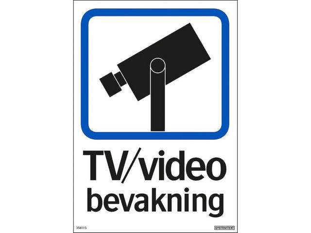 Skylt TV/video148x210mm - Primmeshiper