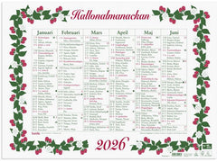Väggkalender Stora Hallonalmanackan 2026 Primmeshiper