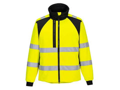 Varselsoftshell PW CD875 Kl 2/3 gul M Primmeshiper