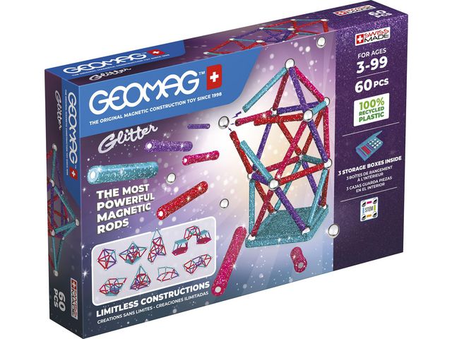 GEOMAG glitter 60 delar Primmeshiper