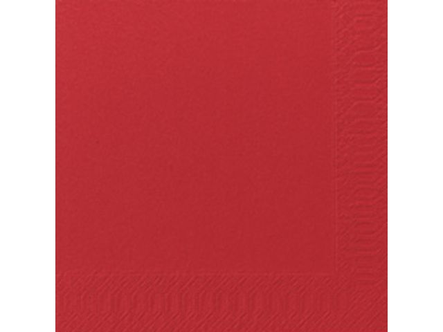 Servett 3-lags 33x33cm röd 125/fp - Primmeshiper