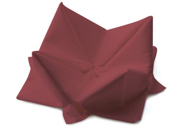 Servett 3-lags 33x33cm vinröd 125/fp - Primmeshiper