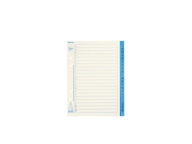Pappregister JOPA A5 A-Ö vit/blå - Primmeshiper