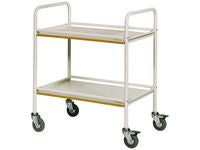 Rullbord 2 hyllplan handtag vit - Primmeshiper