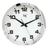 Väggur TIQ Ø40cm silver tystgående - Primmeshiper