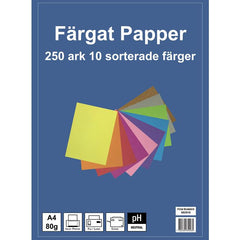 Cop.ppr A4, 80g 10 farver 250/fp