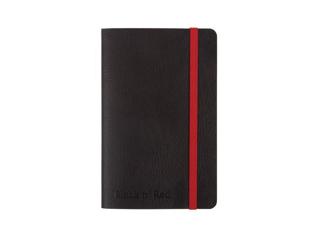 Ant.bok OXFORD Black n´Red A6 soft linj - Primmeshiper