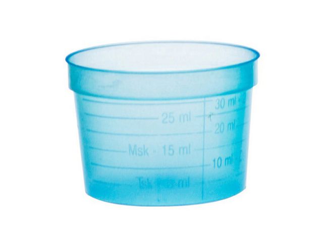 Medicinbägare bred blå middag 30ml 50/fp - Primmeshiper