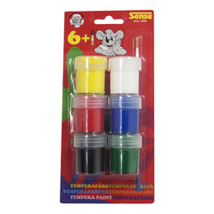Tempera maling 6 farver med pensel