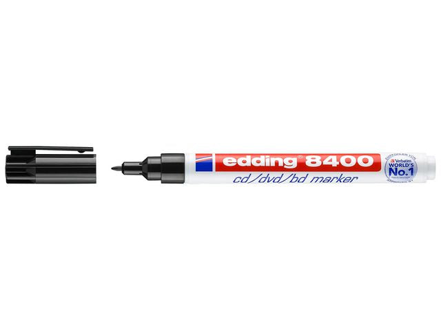 Märkpenna EDDING 8400 CD/DVD svart - Primmeshiper
