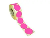 Etikett rund 40mm rosa 500/fp - Primmeshiper