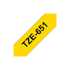 Tape BROTHER TZE651 24mm svart på gul - Primmeshiper