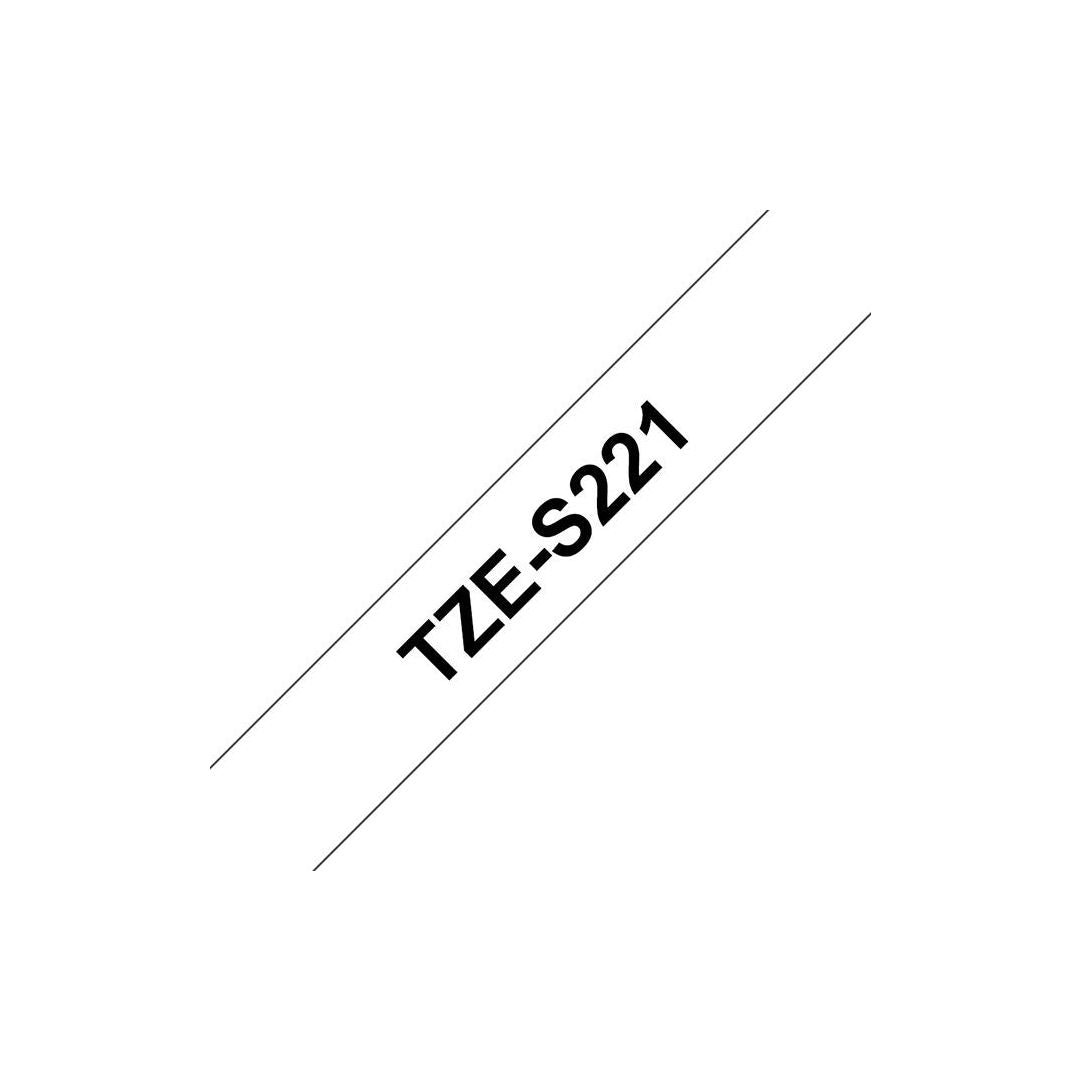 Tape BROTHER TZES221 9mm svart på vit - Primmeshiper