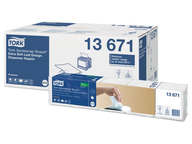 Servett TORK Pre N10 2-lag vit 500/fp - Primmeshiper