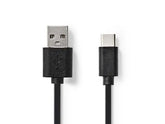 Kabel NEDIS USB-A-USB-C 1m svart - Primmeshiper