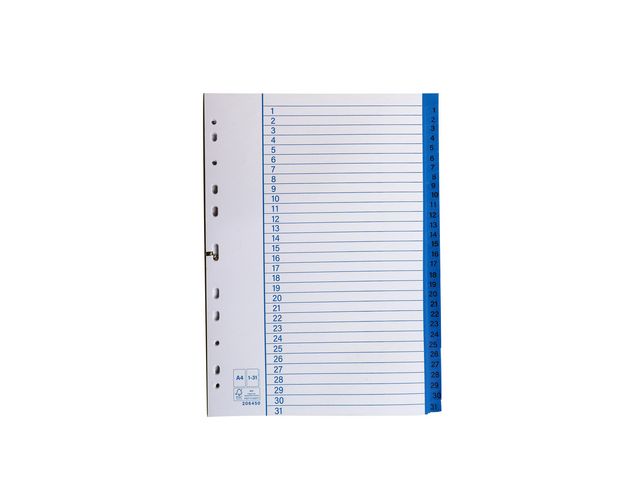 Pappersregister A4 1-31 10/fp - Primmeshiper