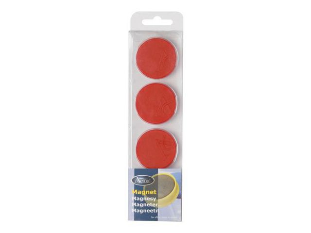 Magnetknappar ACTUAL 40 mm röd 4/fp - Primmeshiper