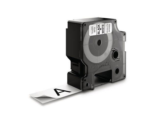 Tape DYMO D1 24mm svart på vit - Primmeshiper