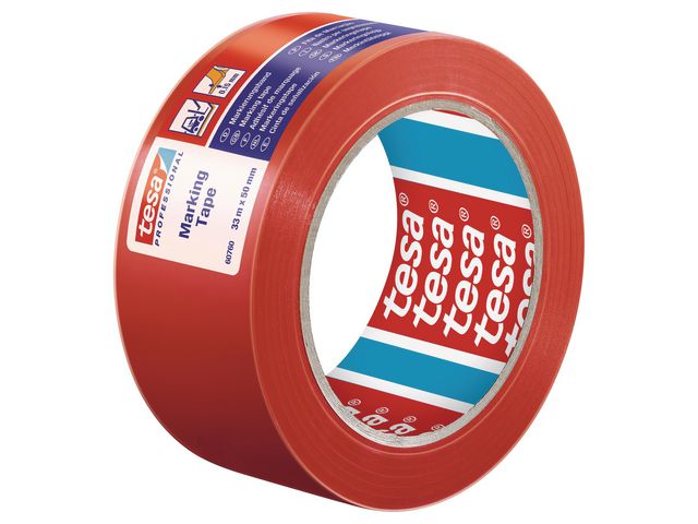 Golvmarkering TESA Prof. 50mmx33m röd - Primmeshiper
