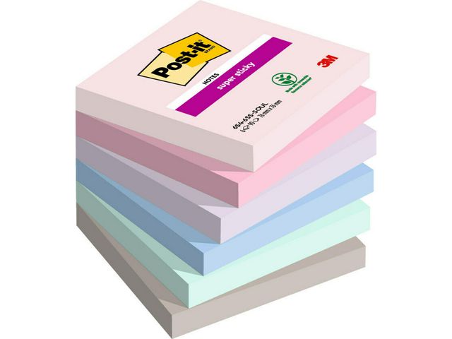 Notes POST-IT SS Soulful 76x76 6/fp - Primmeshiper