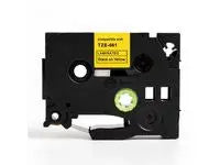 Tape 36mm TZe-661 svart på gul - Primmeshiper