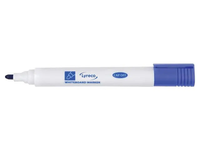 Whiteboardpenna LYRECO drywipe rund blå - Primmeshiper