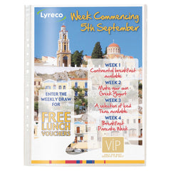 Plastlomme LYRECO A3 0,08 klar 10/stk