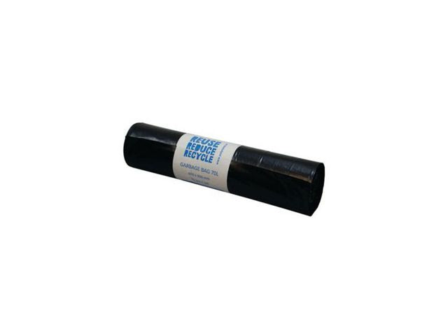 Plastsäck POLYBLUE 70L 40my svart 25/RL - Primmeshiper