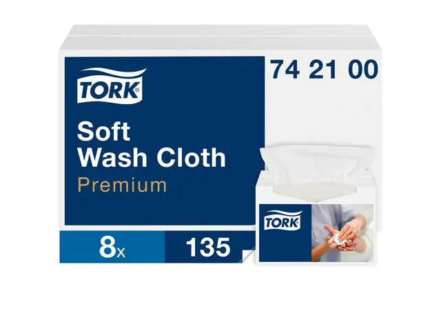 Tvättlapp TORK Pre 1-lag vit 1080/fp Primmeshiper