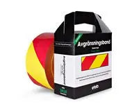 Varningsband gul/röd 75mmx500m - Primmeshiper