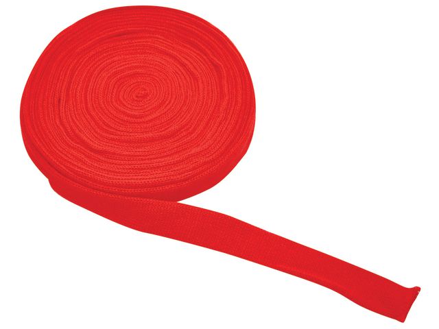 Tubstickat tyg 3cmx10m röd - Primmeshiper