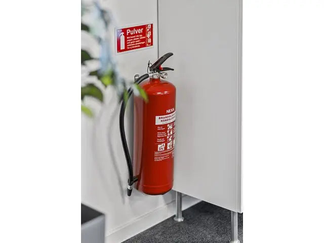 Skylt Brandsläckare pulver 10x20cm - Primmeshiper