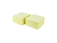 Notes LYRECO kub prem 76x76mm gul 2/fp - Primmeshiper