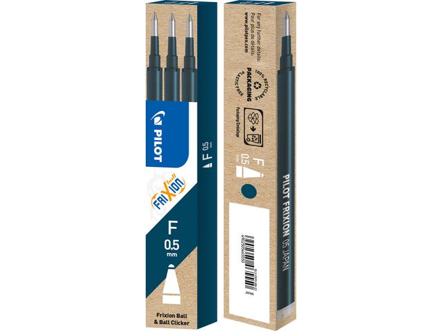 Refill PILOT Frixion 0,5mm svartblå 3/fp - Primmeshiper