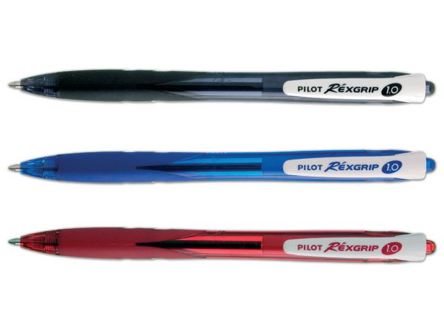 Kulpenna PILOT RexGrip medium 1,0 svart - Primmeshiper