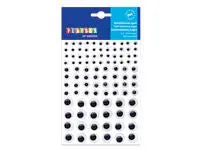 Plastögon PET svart/vit 100/fp - Primmeshiper