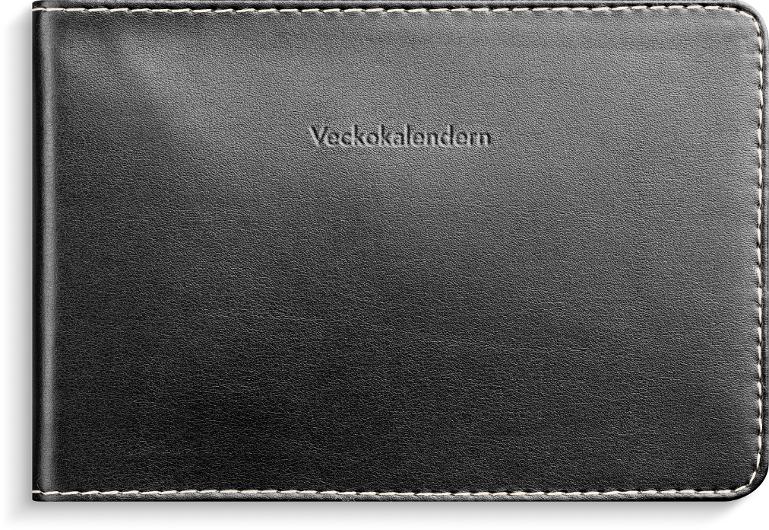 Veckokalendern 2027 konstläder svart