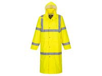 Varselregnrock Hi-Vis gul lång 122cm L - Primmeshiper