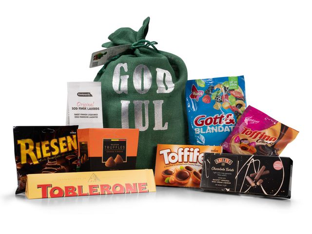 Godis Jutesäck God Jul grön 1,852kg Primmeshiper